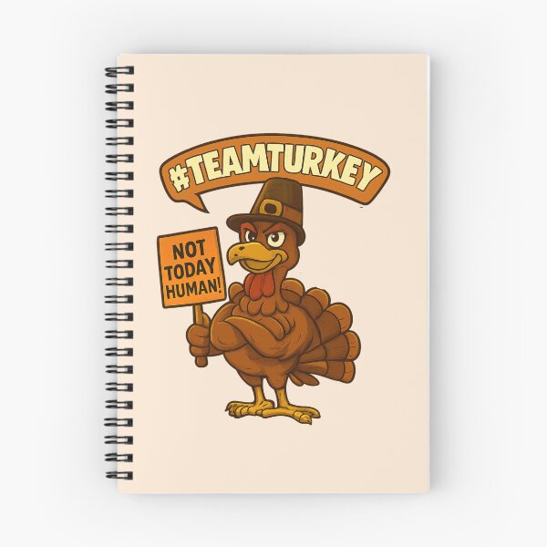 Item preview, Team Turkey Protest Funny Thanksgiving Cartoon designed and sold by PunchDrop.