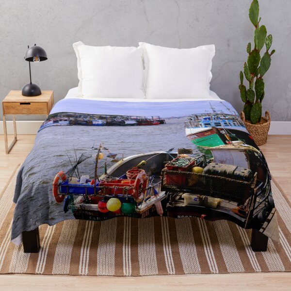 Item preview, Colourful Fishing Boats at North Shields Fish Quay designed and sold by Violaman.