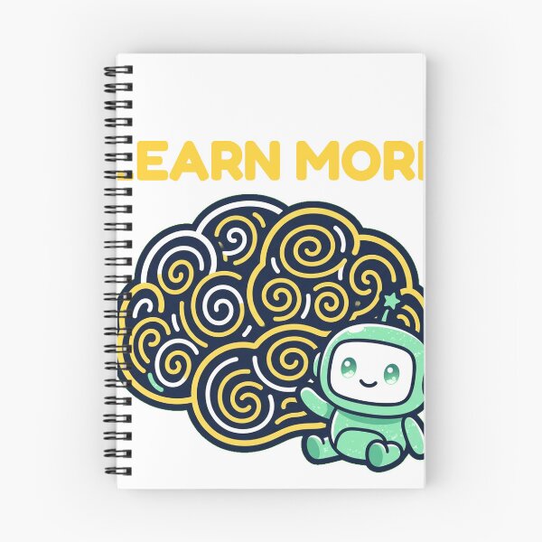 Item preview, Dream Big Learn More - Cute Robot Brain designed and sold by AniaArtStudio.