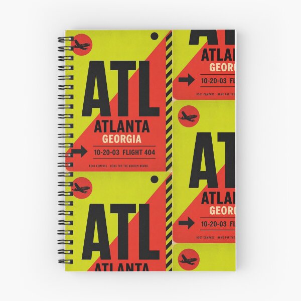 Item preview, ATL Airport Code Luggage Tag – Volt Green & Red Retro Airline Design designed and sold by rootcompass.