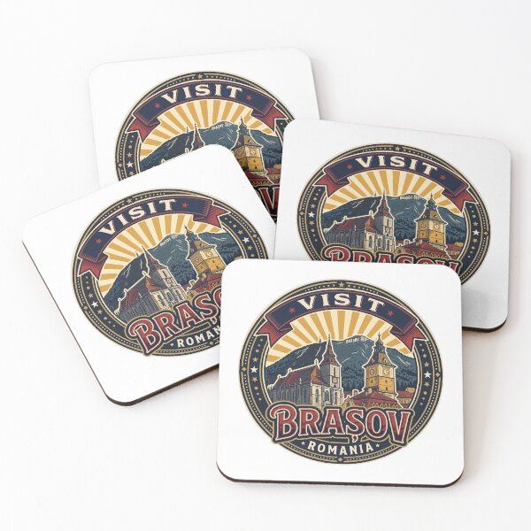 Item preview, Visit Brașov Romania Vintage Travel Badge designed and sold by AIG - Andrei Ilie Graphics.