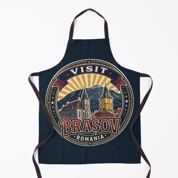 Item preview, Visit Brașov Romania Vintage Travel Badge designed and sold by AIG - Andrei Ilie Graphics.