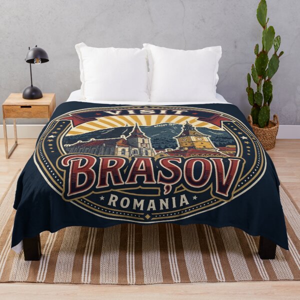 Item preview, Visit Brașov Romania Vintage Travel Badge designed and sold by AIG - Andrei Ilie Graphics.