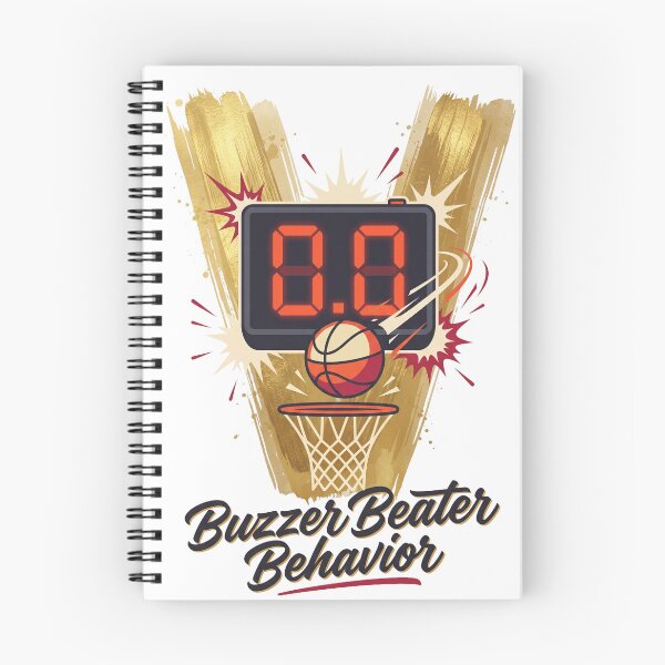 Item preview, Buzzer Beater Basketball Victory Gold Clock Art designed and sold by AURA Vibes.