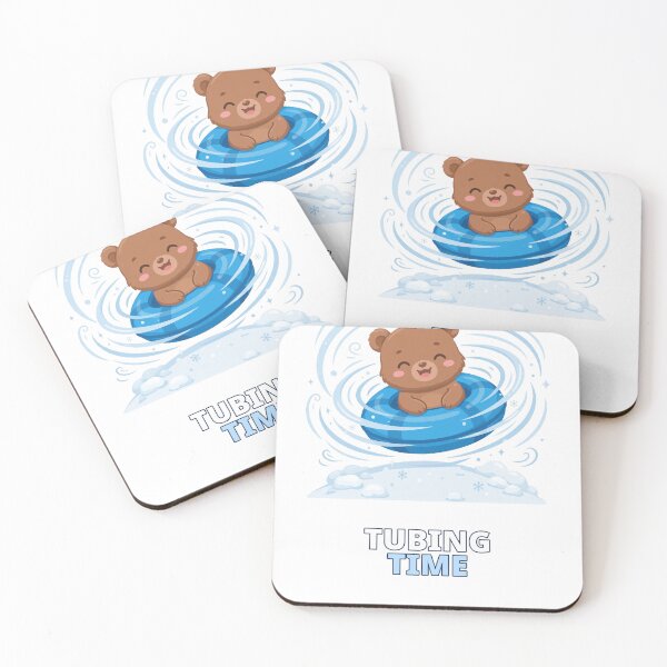 Item preview, Tubing Time Snow Bear Cub Winter designed and sold by ThreeFlyingAces.