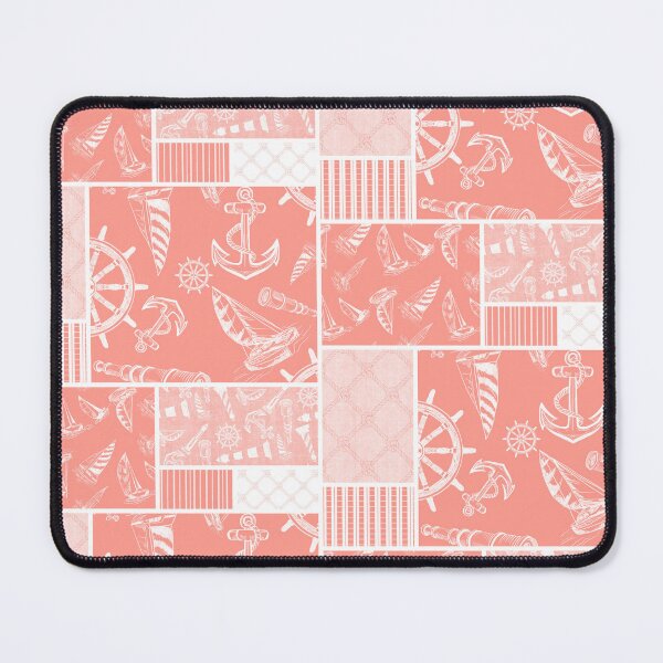 Item preview, Coral Quilt Design Nautical Charcoal Sketches Collection- Features Netting, Stripes, Nautical Items, and Lighthouse Designs designed and sold by PD-Coastal.