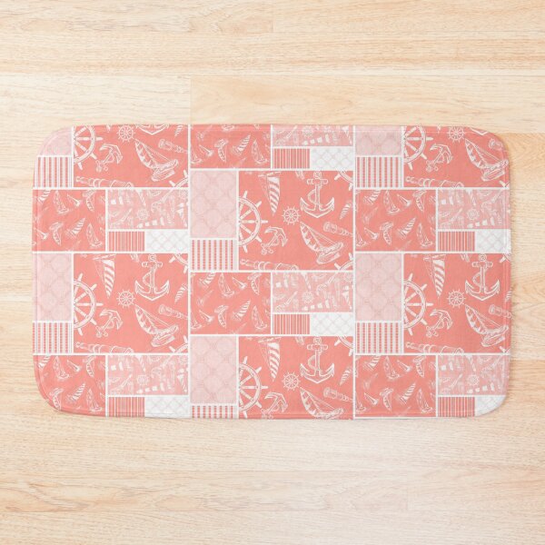 Item preview, Coral Quilt Design Nautical Charcoal Sketches Collection- Features Netting, Stripes, Nautical Items, and Lighthouse Designs designed and sold by PD-Coastal.