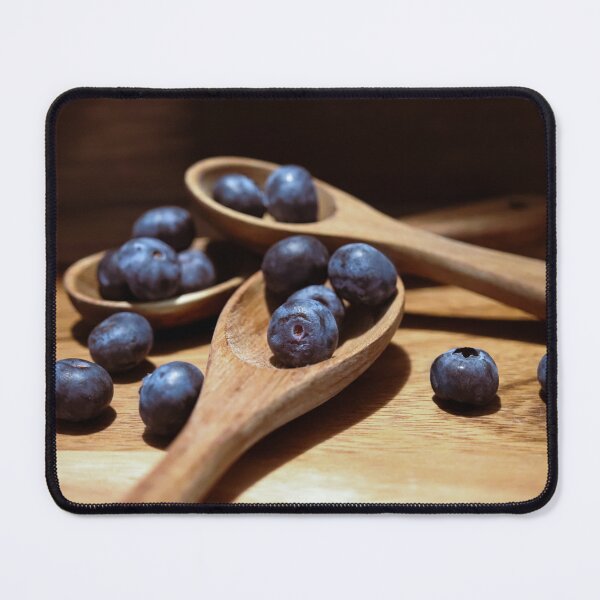 Item preview, Large Blueberries And Vintage Wooden Spoons designed and sold by JonnaHurmerinta.