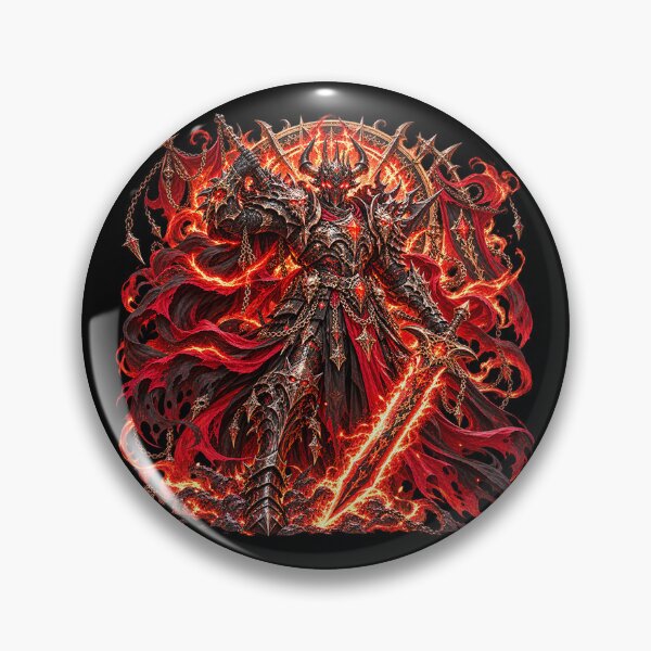 Item preview, Infernal Overlord – Crimson Flames and Golden Armor designed and sold by TroviTutto.