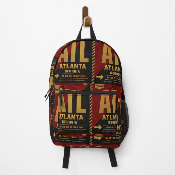 Item preview, ATL Airport Code Luggage Tag – Garnet Red, Black & Gold Retro Airline Design designed and sold by rootcompass.