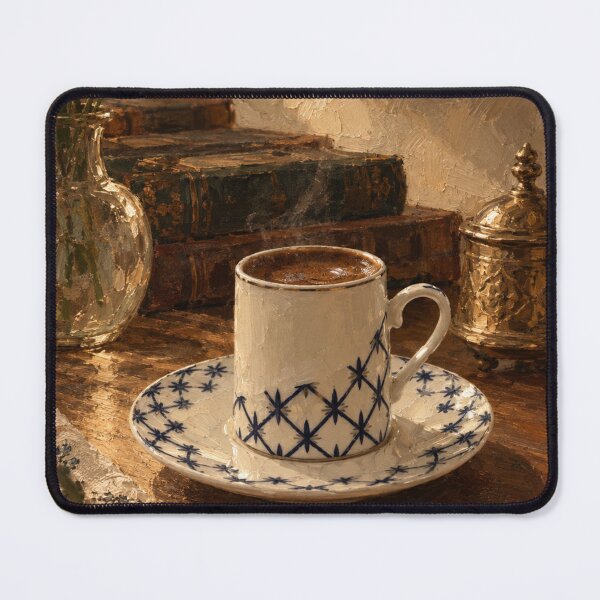 Item preview, Vintage Blue and White Coffee Cup Still Life designed and sold by NOURIVIA.
