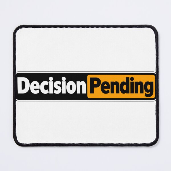 Aperçu de l'œuvre Decision Pending Engineering Humor Wordmark créée et vendue par JAQSCOMICS.