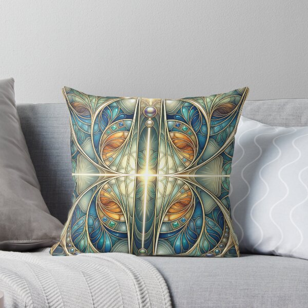 Aperçu de l'œuvre Luminous Art Nouveau Stained Glass Butterfly créée et vendue par Frackxion.