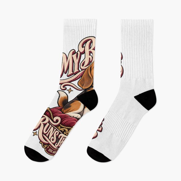 Item preview, My Beagle Runs This House Funny Dog Mom Graphic designed and sold by Tong4130.