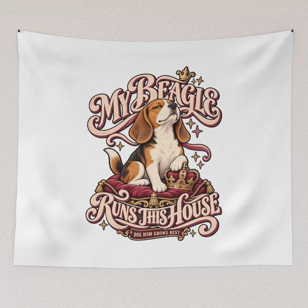 Item preview, My Beagle Runs This House Funny Dog Mom Graphic designed and sold by Tong4130.