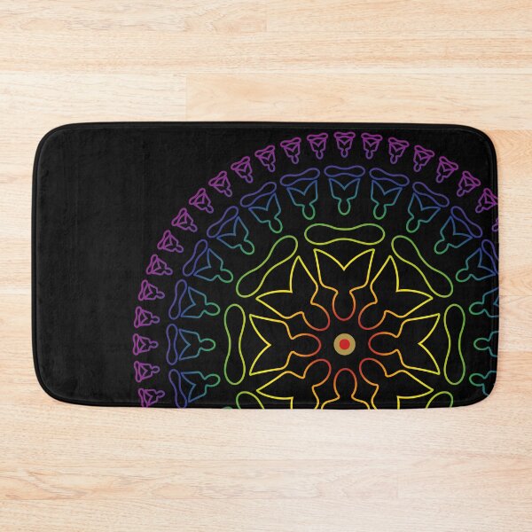 Item preview, Yogis in Harmony – Minimalist Yoga - rainbow colorful yogini and yogi Mandala designed and sold by strandbar.