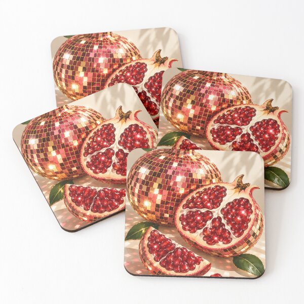 Item preview, Disco Ball Pomegranate - Sparkly Mirror Mosaic Fruit Art designed and sold by artswag.