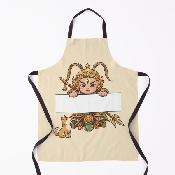 Item preview, Cute Erlang Shen with Celestial Dog Holding Blank Sign - Chinese Mythology God designed and sold by PetalsPaws.