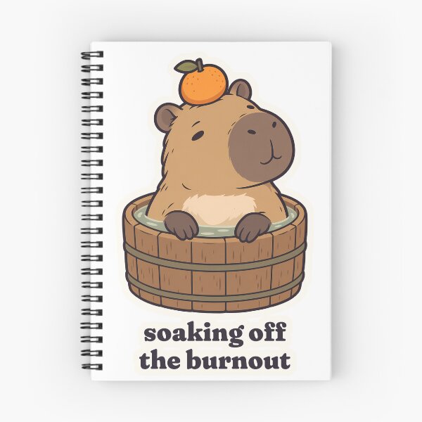 Item preview, Relaxed Capybara Soaking Off the Burnout designed and sold by OuqCreations.