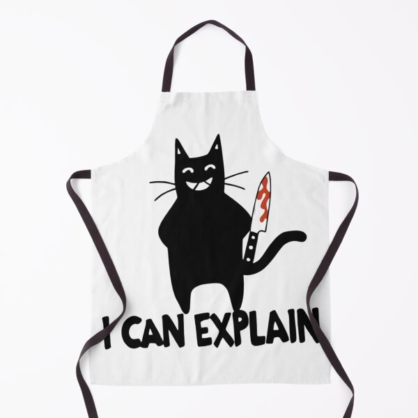 Item preview, Chaotic Murder Black Cat Bloody Knife I Can Explain Meme designed and sold by Ikochane.