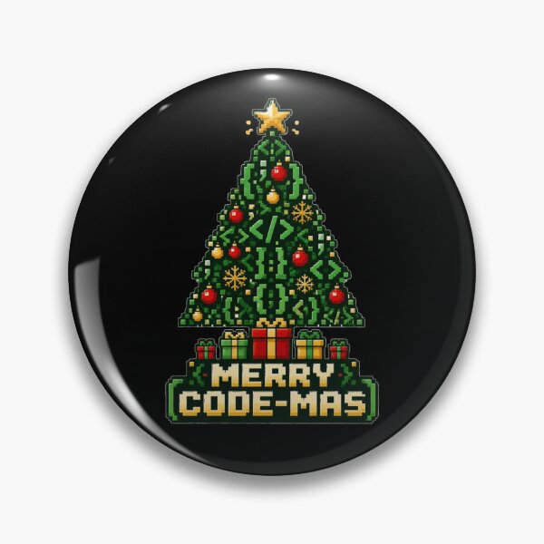 Item preview, Pixel Art Developer Christmas Tree – Merry Code-Mas designed and sold by SkynetV5.