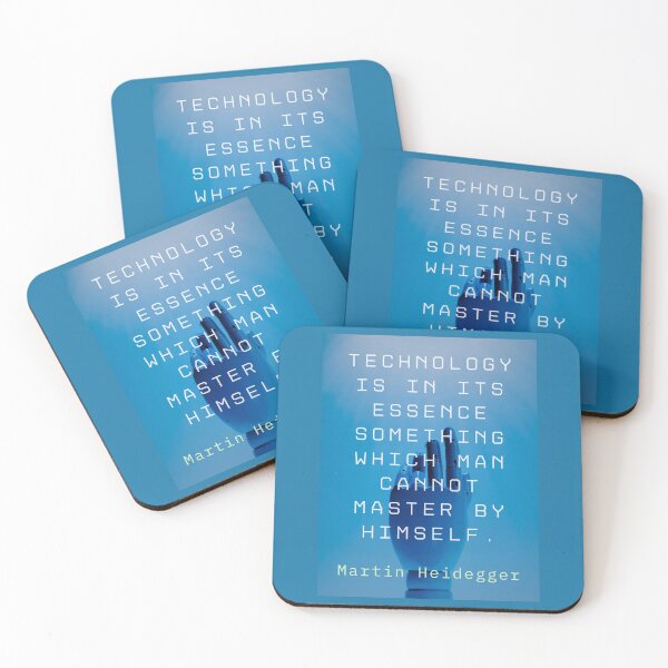 Item preview, Martin Heidegger quote: Technology is in its essence something which man cannot master by himself. designed and sold by artbleed.