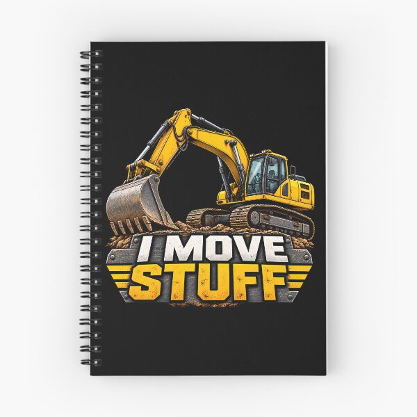 Item preview, I Move Stuff Funny Yellow Excavator Construction Worker Equipment Operator designed and sold by Photo-Sphere101.