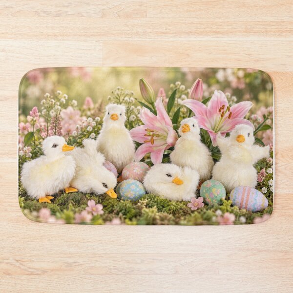 Item preview, Fluffy Easter Ducklings in a Pastel Spring Garden designed and sold by Kimberly Palmer.
