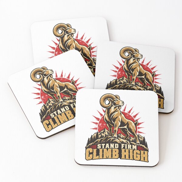 Item preview, Stand Firm Climb High Mountain Ram Motivational Shirt designed and sold by InkStinct-Store.