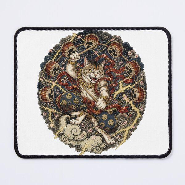 Item preview, Thunder God Cat | Ukiyo-e Cat | Japanese Design designed and sold by JapanMemoir.