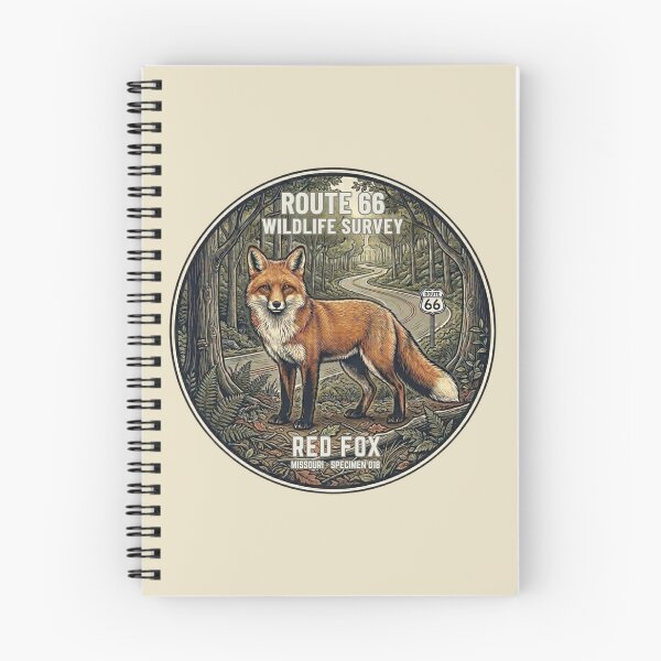 Item preview, Red Fox Route 66 Wildlife Badge Missouri Ozarks Art designed and sold by CalmCapy Co.