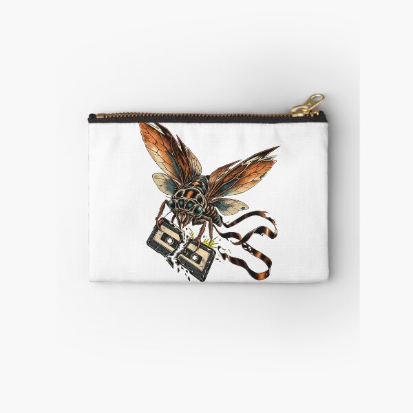 Item preview, Cicada Breaking a Cassette Dark Comic Music Graphic designed and sold by RAX Mirth Studio.