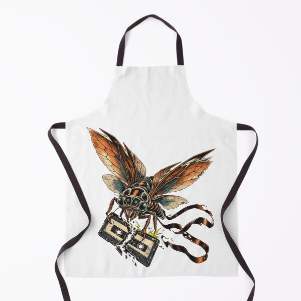 Item preview, Cicada Breaking a Cassette Dark Comic Music Graphic designed and sold by RAX Mirth Studio.