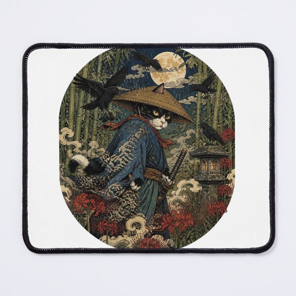 Item preview, Ronin Cat | Ukiyo-e Cat | Japanese Design designed and sold by JapanMemoir.