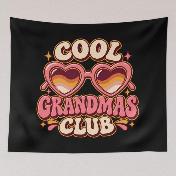 Item preview, Cool Grandmas Club Retro Pink Heart Sunglasses Cute Grandmother designed and sold by Photo-Sphere101.