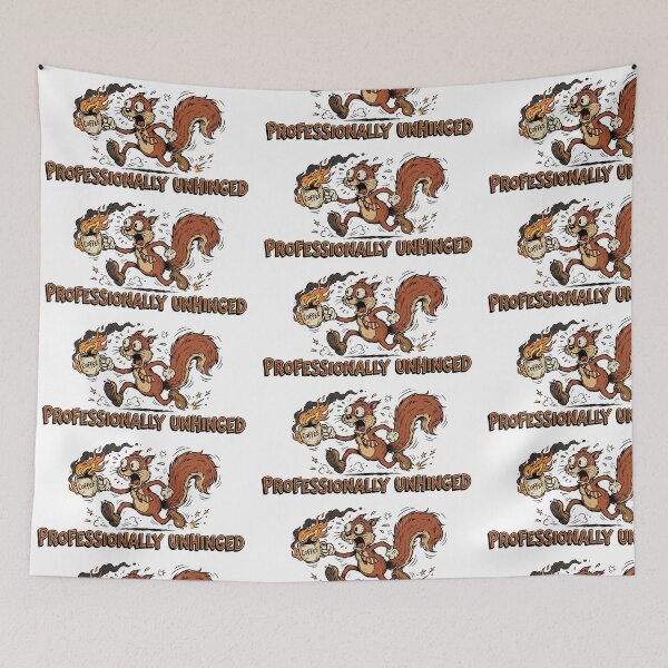 Item preview, Professionally Unhinged Squirrel 1930s Rubber Hose Cartoon Funny Coworker designed and sold by CoolCrazyChaos.