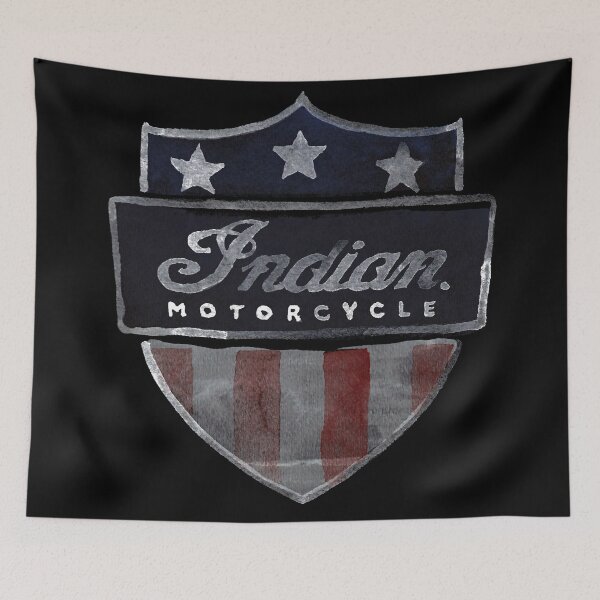 Item preview, Indian Motorcycle Vintage American Badge USA Shield Logo designed and sold by EdGraphy.