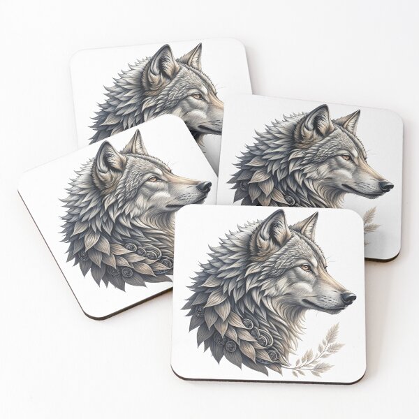 Item preview, Majestic Wolf, Wild Spirit, Detailed Portrait, Noble Foliage, For Wolf Lovers designed and sold by CLC54.