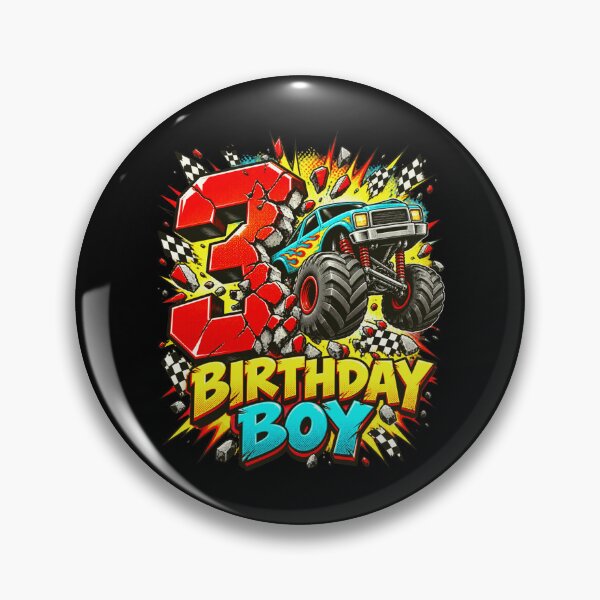 Item preview, 3 Birthday Boy Monster Truck Three Years Old Toddler Celebration designed and sold by FolkGraphics.