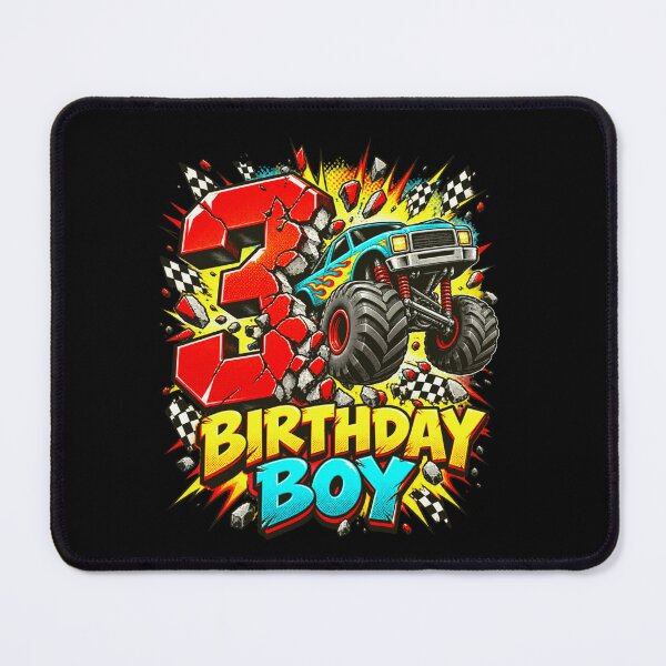Item preview, 3 Birthday Boy Monster Truck Three Years Old Toddler Celebration designed and sold by FolkGraphics.