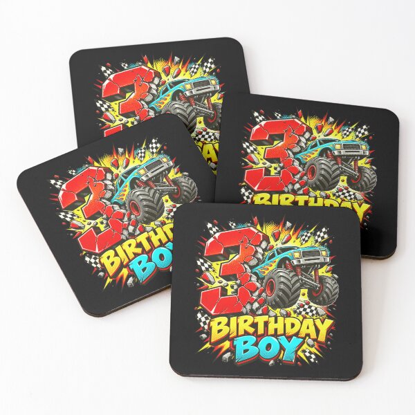 Item preview, 3 Birthday Boy Monster Truck Three Years Old Toddler Celebration designed and sold by FolkGraphics.