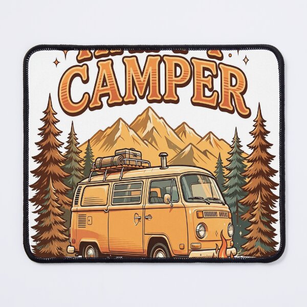 Item preview, Happy Camper Retro Camper Van Camping T-Shirt designed and sold by EverydayBadge.