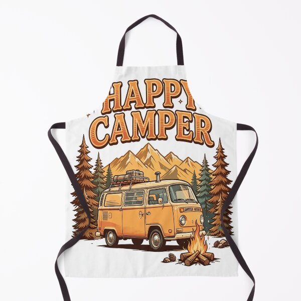 Item preview, Happy Camper Retro Camper Van Camping T-Shirt designed and sold by EverydayBadge.