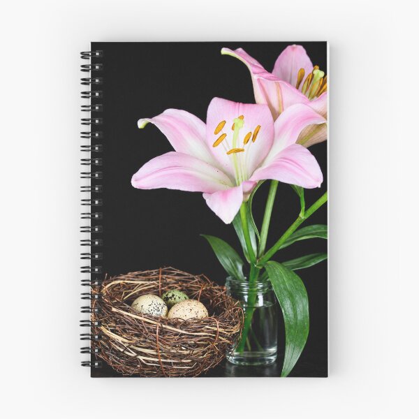 Item preview, Pink Lilies and Speckled Eggs in a Spring Nest designed and sold by Kimberly Palmer.