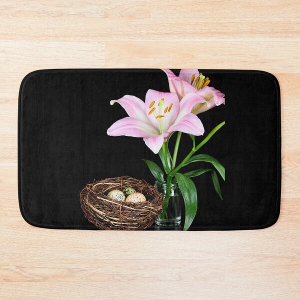 Item preview, Pink Lilies and Speckled Eggs in a Spring Nest designed and sold by Kimberly Palmer.