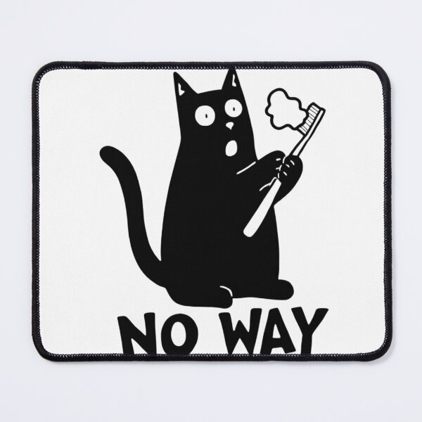 Item preview, Surprised Black Cat Toothbrush Morning Routine NO WAY designed and sold by Ikochane.