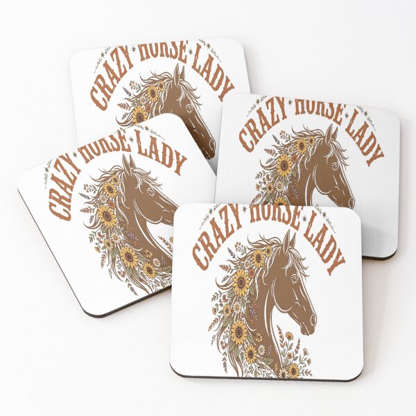 Item preview, Crazy Horse Lady Equestrian Floral Horse T-Shirt designed and sold by EverydayBadge.