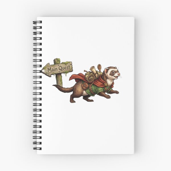 Item preview, Side Quests Ferret Funny Gamer ADHD I'm Not Procrastinating RPG Retro designed and sold by CoolCrazyChaos.