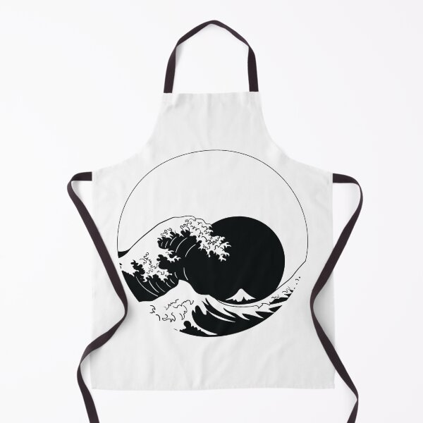 Item preview, Large Japanese Minimalist Black and White Wave in Hokusai Style for Japanese Art Lovers designed and sold by CLC54.