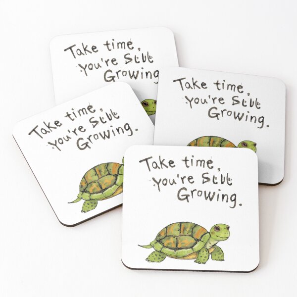 Item preview, Cute Turtle Take Time You're Still Growing - Inspirational Quote Art designed and sold by muhammadkhafidh.